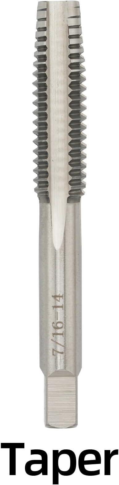 7/16"-14 UNC Hand Tap Right Hand, 7/16 x 14 Threading Hand Tap 3Pcs