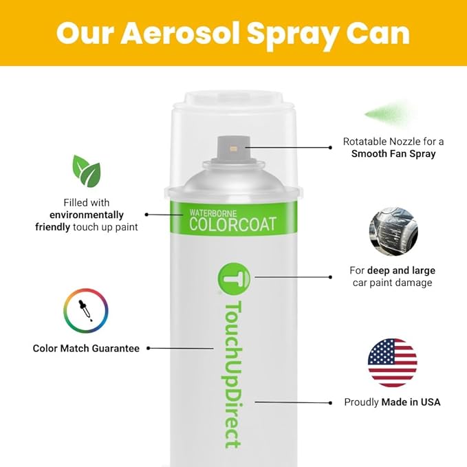 TouchUpDirect 2ZM Solar Silver Compatible with Ford Exact Match Touch Up Paint Aerosol - Essential Kit