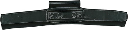 C-HORSE 100Pcs P Series Clip on Wheel Weights Black Coated Assortment for Hammer Type Rim Balancers, 1.25oz, 1.50oz, 1.75oz, 2.0oz, 25pcs for Each Size Fit for Steel Wheel (P Style, 1.25-2)