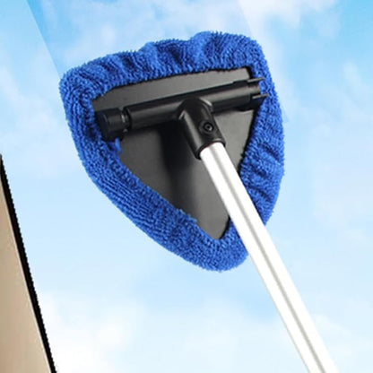 Windshield Cleaning Tool, 2025 New Car Interior Window Cleaning Kit with Extendable Handle, with 3 Towel Pads Windshield Cleaning Tool, Auto Glass Wiper for Windshield, Trucks, SUVs, RVs (Blue)