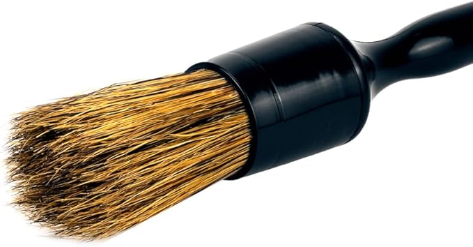 Maxshine Universal Premium Natural Boar’s Hair Detailing Brush #10 | Durable Plastic Handle with No-Shed Bristles | Gentle Cleaning Brush for Engine Bays, Wheels, Interiors, Air Vents & Car Detailing