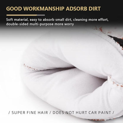 SPTA Microfiber Car Wash Mitt, 3Pcs Car Sponge Glove Wrapped in Soft, Plush Fiber Cloth Material, Safe Washing with Any Car Soap, Bucket, Foam Gun, Foam Cannon, Other Cleaning Supplies
