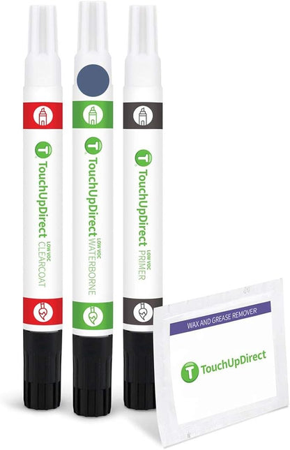 TouchUpDirect LD/M6763 Medium Wedgewood Metallic Compatible with Ford Exact Match Touch Up Paint Combo - Preferred Kit