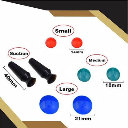 Kodachi Corneal Eye Shield Protector - Silicon Small, Medium, Large, Set of 3 Pairs with Suction, 8 Pcs