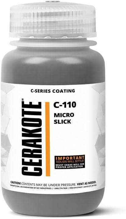 CERAKOTE® ( AIR CURE C-SERIES MICRO SLICK DRY FILM COATING [ 4oz ] C-110T Performance Ceramic Technology + Color on All- Metals, Polymers + More