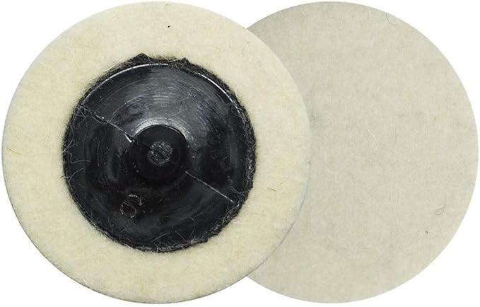 Benchmark Abrasives 2 Inch Sanding Discs Felt Quick Change Wool Buffing Pad for Drill & Die Grinder - Surface Conditioning Tool for Deburring, Polishing, Buffing Polishing Wheel for Drill - 10 Pack