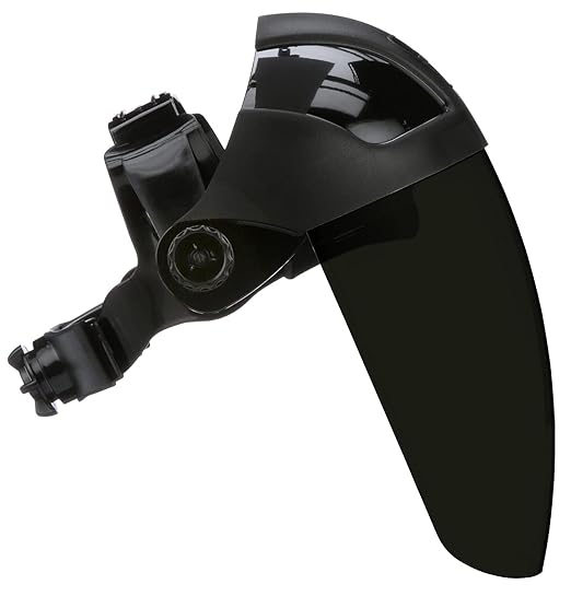 Sellstrom DP4 Face Shield - Lightweight Mask with High Impact Crown & Ratchet Headgear for Work, Grinding, Cutting - ANSI Z87.1 - Anti Fog Polycarbonate Window