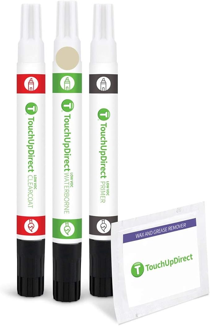 TouchUpDirect 4Q2 Beige Pearl Metallic Compatible with Toyota Exact Match Touch Up Paint Combo - Preferred Kit