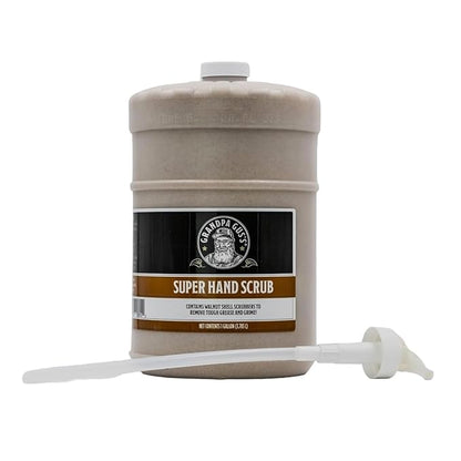 Grandpa Gus's Super Hand Scrub, Walnut Shell Scrubbers, Natural Handsoap, Degreaser for Automotive Mechanics & Constructors, 1 Gallon