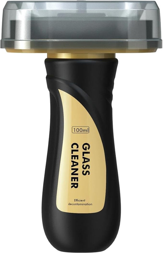 Car Glass Oil Film Cleaner, Clear View Lens Cleaner Universal Anti-Rain Fog Glass Brush Cleaning Tools Reusable Hydrophobic Windshield Coating for Improves Clarity Visibility - 3.4Fl oz