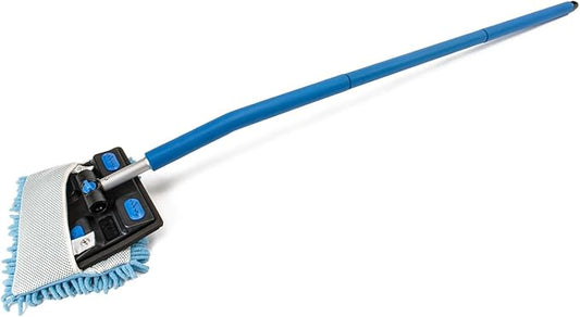 Mitt on a Stick PRO+ | Extendable Car Wash Brush, Mop, Mitt, Sponge | Blue w/ Noodle & Mesh Cover