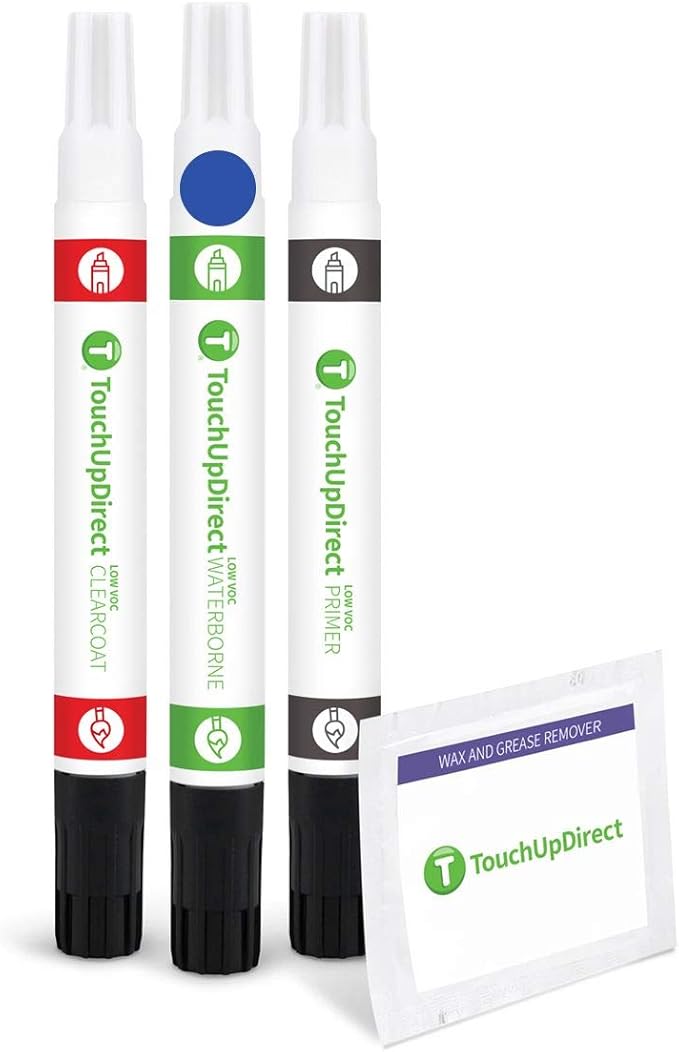 TouchUpDirect SAZ Horizon Blue Pearl Compatible with Subaru Exact Match Touch Up Paint Combo - Preferred Kit