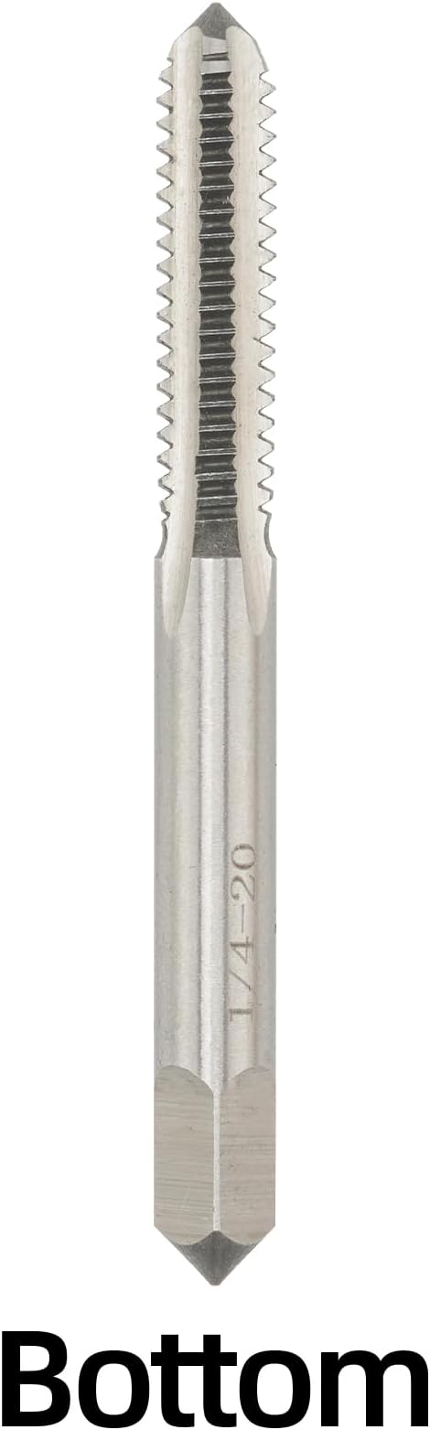 1/4"-20 UNC Hand Tap Right Hand, 1/4 x 20 Threading Hand Tap 3Pcs