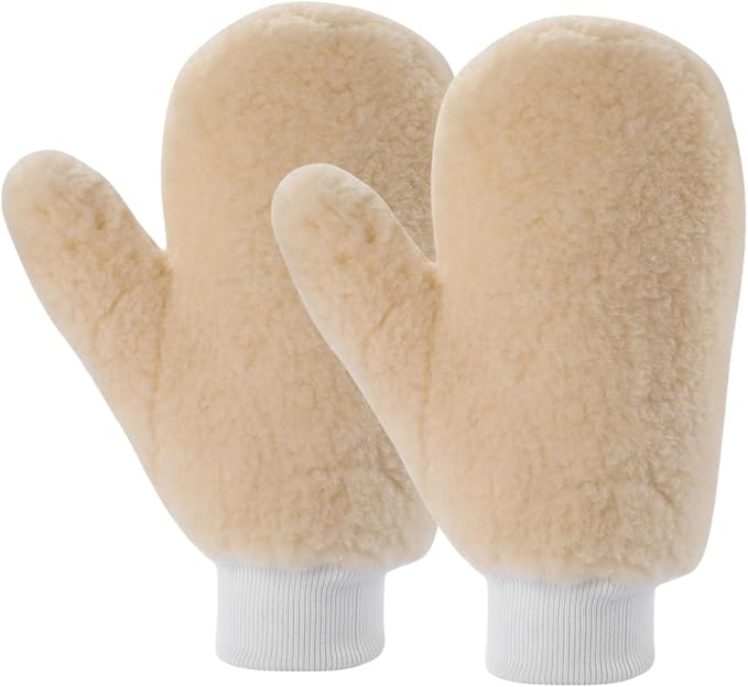 KUPOO Paint Mitt,Painter's Mitt with thumb,Deck Stain Applicator for Painting Cleaning Dusting Waxing Polishing Glove Yellow