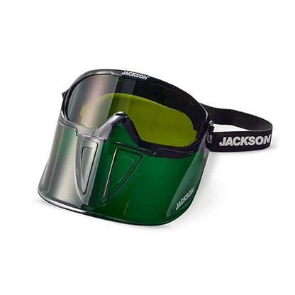 Jackson Safety 21001 - Safety Goggle - Gpl500 Premium Series - Shade 3 Ir Lens - Anti-fog - With Flip-up Detachable Face Shield - Green Body