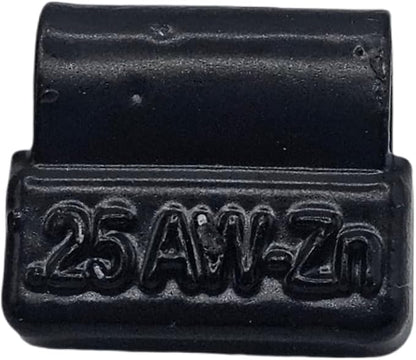 C-HORSE 100Pcs AW Series Clip on Wheel Weights Black Coated Assortment for Hammer Type Rim Balancers, 0.25oz, 0.50oz, 0.75oz, 1.0oz, 25pcs for Each Size Fit for Steel Wheel (AW Style, 0.25-1)