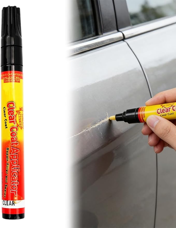 Magic Car Scratch Removal Pen, Weatherproof Auto Paint Repair Pen Brush Clear Scratch Remover Touch up Pens, Vehicles Repair for Car Colors & Surfaces (1)