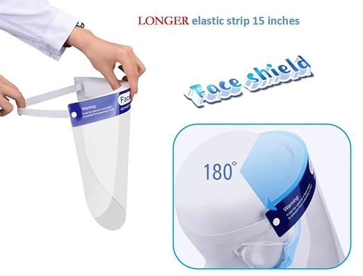 Clearview 200 pk Face Shield Reusable Washable Protective Cover Clear Mask Anti-Splash Anti-Fog Anti-Dust Soft All Day Comfort (200)