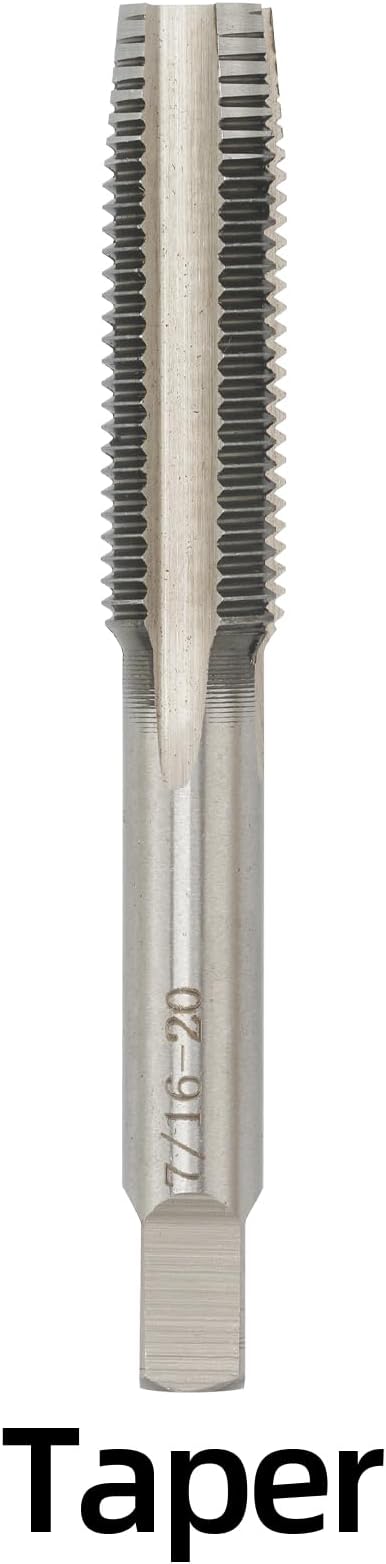 7/16"-20 UNF Hand Tap Right Hand, 7/16 x 20 Threading Hand Tap 3Pcs