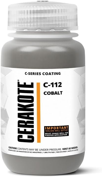 CERAKOTE® ( AIR CURE C-SERIES COBALT [ 4oz ] C-112T Performance Ceramic Technology + Color on All- Metals, Polymers + More