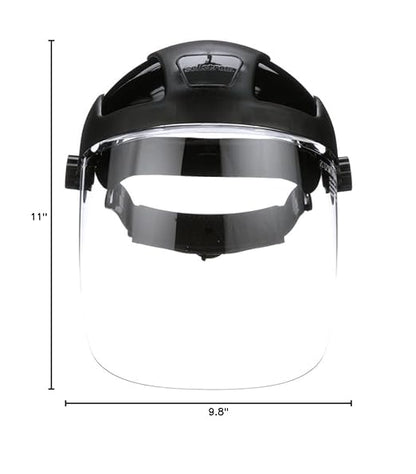 Sellstrom DP4 Face Shield - Lightweight Mask with High Impact Crown & Ratchet Headgear for Work, Grinding, Cutting - ANSI Z87.1 - Anti Fog Polycarbonate Window