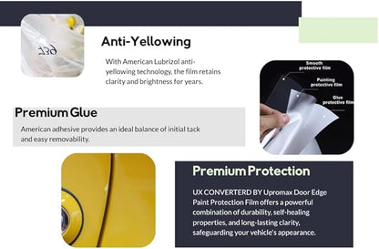 3M-Roll Door Edge Guard Paint Protection Film 0.4" 1" 2" 4" 8" x 240" 5' to 33 Yd, 8mil Impact Areas Scratches Chips Debris Clear Invisible Long-Lasting Resistant UV Gard (0.4 Inches x 10 YD)