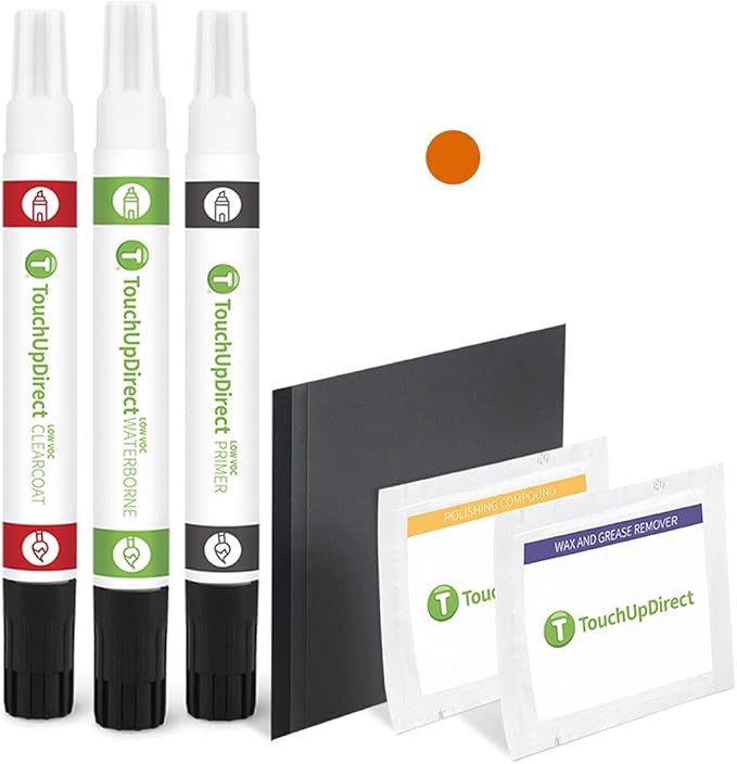 TouchUpDirect PAK Sunshine Orange Compatible with Subaru Exact Match Touch Up Paint Combo - Platinum Kit