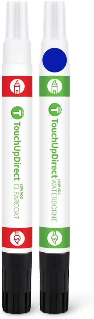 TouchUpDirect J4 Deep Impact Blue Compatible with Ford Exact Match Touch Up Paint Combo - Essential Kit