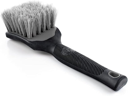 Detail Factory - ProGrip Tire Brush - Ergonomic ProGrip Handle, Stiff Synthetic Bristles, Ergonomic Design, Clean Your Tires with Ease - Grey