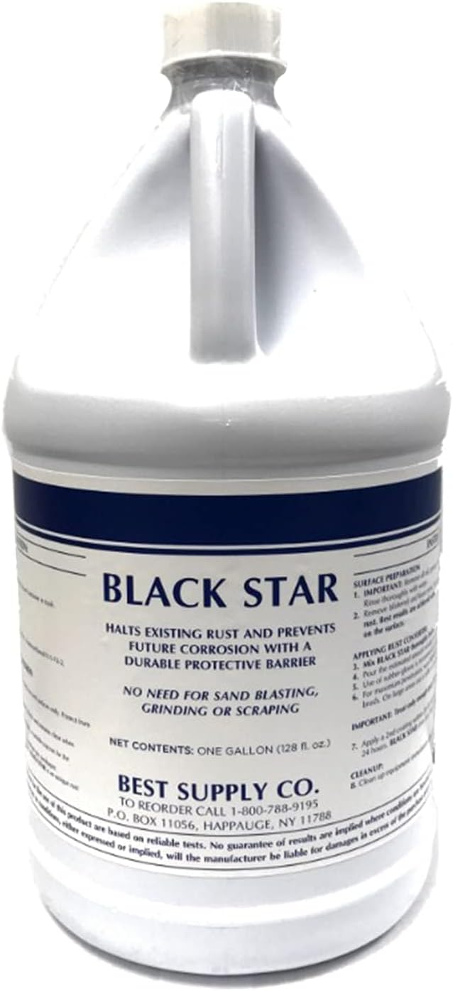 BLACK STAR MRO Chem Rust Converter - Converts Rust on Any Steel Surface - 1 Gallon