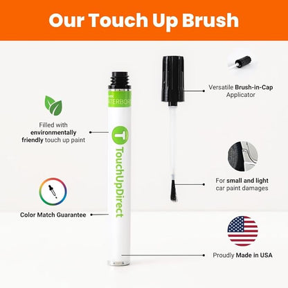 TouchUpDirect PAF Cool Gray Khaki Compatible with Subaru Exact Match Touch Up Paint Brush - Essential Kit
