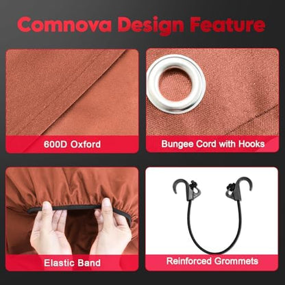 Comnova RV Tire Covers 4 Pack - Tough Tire Wheel Protector for Truck, Travel Trailer, SUV, Camper, Boat, Van, 600D Waterproof Rain Protector Tire Cover, Fits Tire Diameters 26-29 inch