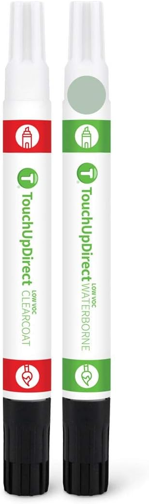 TouchUpDirect H5Q Jasmine Green Metallic Compatible with Subaru Exact Match Touch Up Paint Combo - Essential Kit