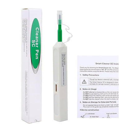 Fiber Optic Connector Cleaning Pen,Fiber Optic Cleaner Pen for 2.5mm Ferrules SC,FC,ST,SC/APC and FC/APC,800+ Clean Times