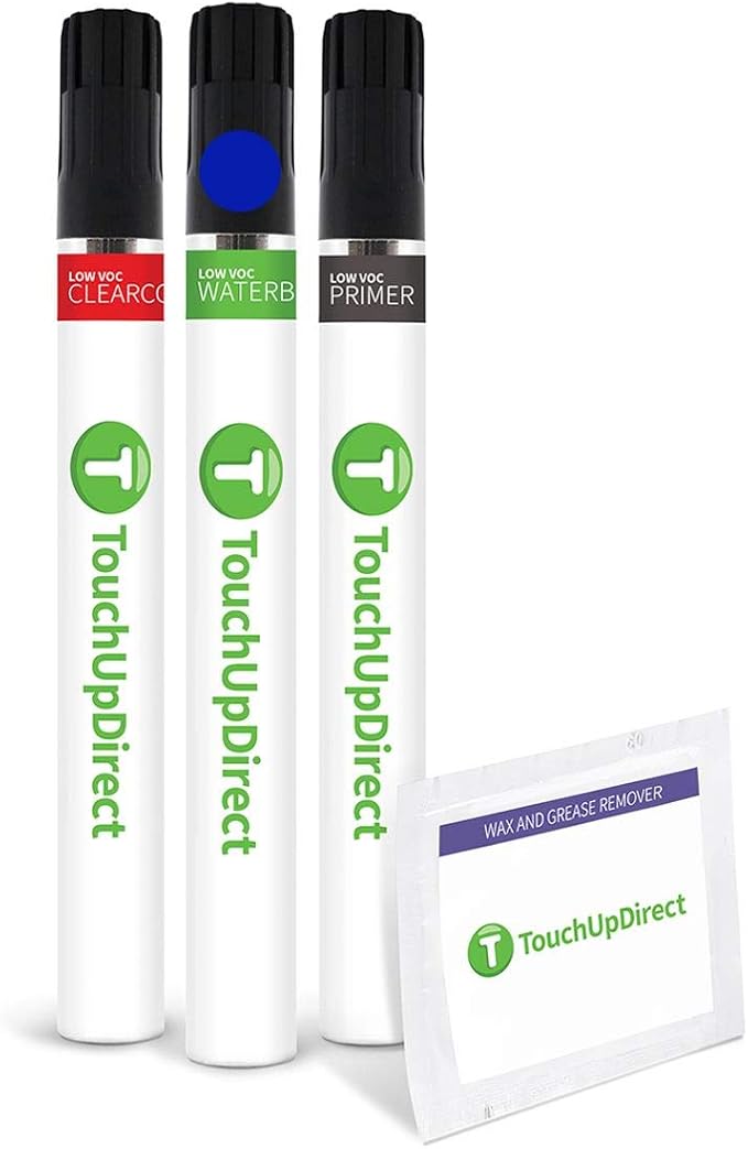 TouchUpDirect J4 Deep Impact Blue Compatible with Ford Exact Match Touch Up Paint Brush - Preferred Kit