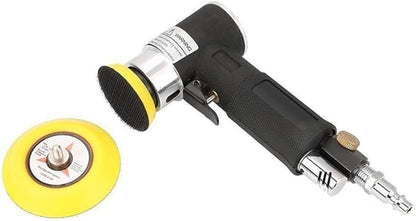 60Pcs Mini Air Sander Kit, Pneumatic Sander with 1” 2” 3” Backing Plates, Sanding Discs, Buffing Pads for Random Orbital Sanding Buffing Polishing