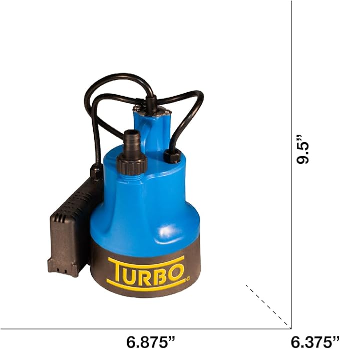 Turbo 1/6HP Submersible Utility Pump with Electronic Switch