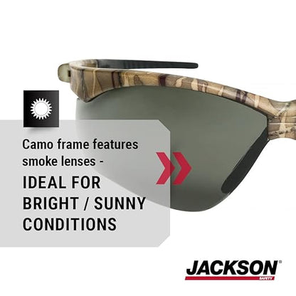 Jackson Safety SG Safety Glasses – Eye Protection for Men and Women – ANSI Z87.1 (Pack of 12)