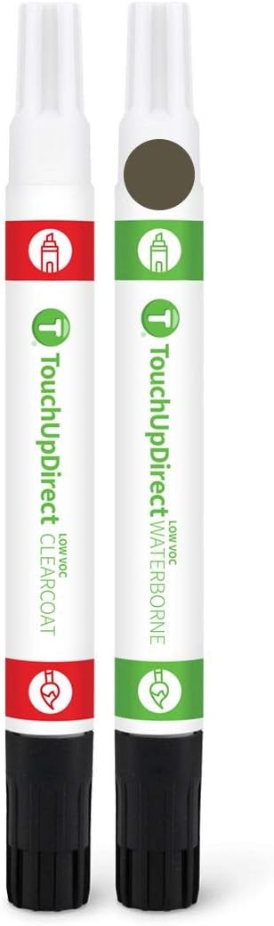 TouchUpDirect D1 Stone Gray Compatible with Ford Exact Match Touch Up Paint Combo - Essential Kit