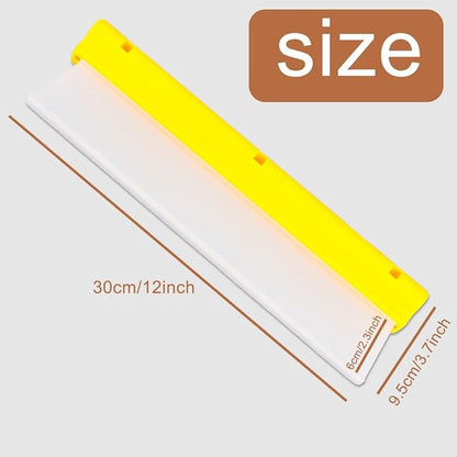Car Squeegee,12 inch Silicone Squeegee, 2 Pack Automotive Water Wiper for Car Drying,Flexible T-Bar Water Blade for Car,Windshield,Glass,Window,Mirror,Bathroom,Auto Squeegee (Yellow+Black)