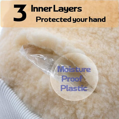 KUPOO Paint Mitt,Painter's Mitt with thumb,Deck Stain Applicator for Painting Cleaning Dusting Waxing Polishing Glove Yellow