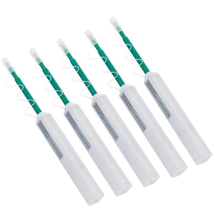 Fiber Optic Connector Cleaning Pen,5PCS Fiber Optic Cleaner Pen for 2.5mm Ferrules SC,FC,ST,SC/APC and FC/APC,800+ Clean Times