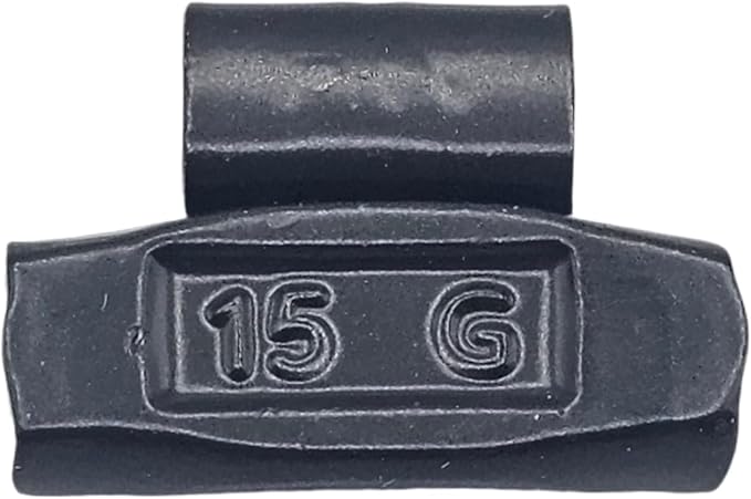 C-HORSE 100Pcs FN Series Clip on Wheel Weights Black Coated Assortment for Japanese Cars Hammer Type Rim Balancers, 10G, 15G, 20G, 30G, 25pcs for Each Size Fit for Steel Wheel (FN Style, 0.25-1)