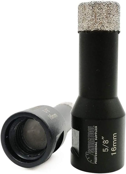 SHDIATOOL Diamond Drill Bits 5/8 Inch for Porcelain Ceramic Tile Marble Brick Core Cutter Hole Saw with 5/8"-11 Arbor(16mm) 2pieces