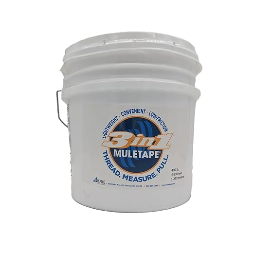 wirenco 1/4" x 4500' 400 lb Polyester Mule Tape/Pull Tape Bucket