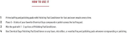 Chemical Guys BUF_301_16 Polishing and Buffing Pad Conditioner, 16 Oz