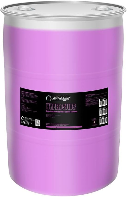 Nanoskin HYPER SUDS Foaming Car Wash Shampoo 30 Gallons - Ultra Concentrated: Works with Foam Cannon, Foam Gun, Bucket Wash, Pressure Washer | Ideal for Use in Mixing/Metering systems | 800:1 Dilution