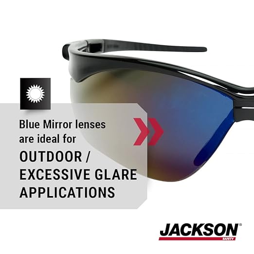 Jackson Safety SG Safety Glasses – Eye Protection for Men and Women – ANSI Z87.1 (Pack of 12)