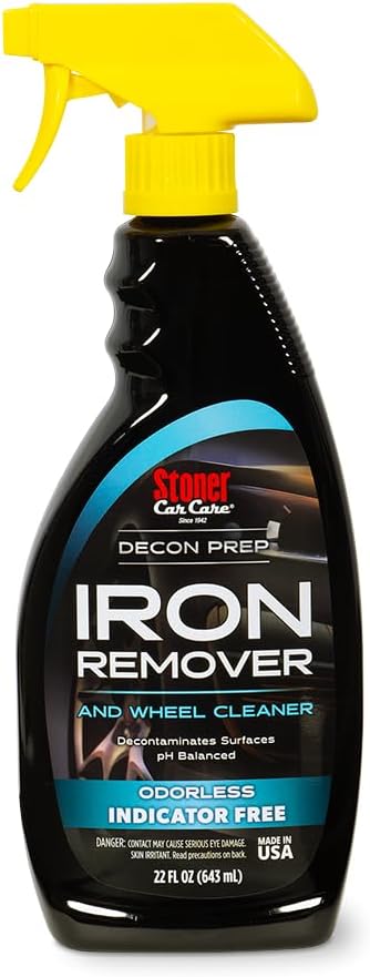 Stoner Car Care 92100 Iron Remover and Wheel Cleaner – Odorless Fallout & Rust Decontaminant, Removes Brake Dust and Contaminants on Wheels, Tires, and Paint, Indicator-Free, 22 fl oz
