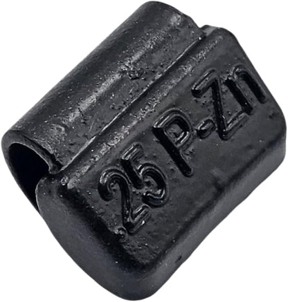C-HORSE 100Pcs P Series Clip on Wheel Weights Black Coated Assortment for Hammer Type Rim Balancers, 0.25oz, 0.50oz, 0.75oz, 1.0oz, 25pcs for Each Size Fit for Steel Wheel (P Style, 0.25-1)